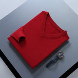 Riolio  Men Cashmere Sweater Autumn Winter Soft Warm Jersey Jumper  Pull Homme Hiver Pullover V-Neck Knitted Sweaters