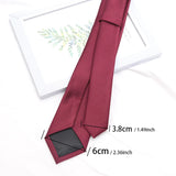 Riolio  Mens Ties Champagne Red Black Solid Skinny Necktie Women Casaual Dress Gifts Wedding Neck Ties for Men Groom Shirt Accessories