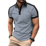 Riolio  Summer Men Casual Business T-Shirts Short Sleeve Polo Shirt Comfortable Formal Tops Breathable Polo T Shirt Blouses Man Clothes