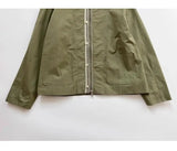 Riolio Japanese Niche High-end Jacket Korean cityboy wear 2025 New Military Green Tops for men Women's Spring Clothes simple O-neck top