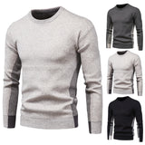 Riolio Autumn New Foreign Trade Men's Knitwear Round Neck Colored Solid Sweater Underlay