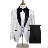 Riolio  Autumn/Winter New Plus Sizes Shawl Collar Jacquard Smart Gown Performance Outfit Black European Style Suit For Wedding