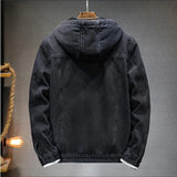 Riolio New Thicker And Warmer Men's Hooded Denim Jacket Winter Lambswool Hooded And Padded Denim Jacket Size