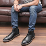 Riolio  Chelsea Boots Men Brand Comfortable Fashion Leather Boots