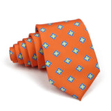 Riolio  High Quality Classic Men's 7.5cm Tie Soft Smooth Green Blue Colorful Paisley Flower Necktie Daily Wear Business Accessories Gift