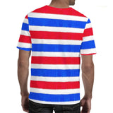 Riolio  Men's T-shirts High-end 100% Cotton Hot Selling Retro Style Plaid Pattern Striped Home Clothes Unisex Kids Canvas Fashion Tops