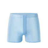 Riolio Large Size Mens Ice Silk Arrow Pants Seamless Solid Color Boxer Shorts Panties Summer Thin Loose Comfortable Sleepwear Underwear