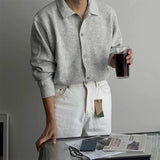 Riolio  New Korean Luxury Men Cardigan Trendy Textured Long Sleeve Buttoned Korean Leisure Sweater Coats Premium Quality Knitwear M-3XL