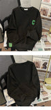 Riolio High-end Jacquard Round Neck Sweatshirt for Men's Spring Autumn Plush Thickened Trendy Design Long-sleeved Base Shirt Aesthetic