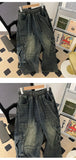 Riolio  Trendy Men's Workwear Denim Pants Autumn Winter New Vintage American Sle Loose Wide Leg Floor-Length Pants