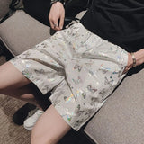 Riolio  Summer Men's Silky Shorts Casual Loose 5-Inch Trendy Thin Beach Shorts for Outdoor Wear Premium Quality