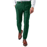 Riolio  Autumn Men's Classic Plaid Suits Pants Wool Trousers Italian-style High-waist Slim Casual Fashion Straight leg Long Pant For Men