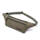 Riolio Men Sport Outdoor Women Phone Pack Waist Belt Bag Canvas Money Pouch Chest Bag Waist Packs Canvas Bags