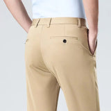 Riolio  Autumn Trousers Men Formal Dress Suit Pants Work Pants Quality Business Casual Pants Straight Black Khaki Navy Blue Long Pants