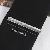 Riolio  Tie Pin for Men Necktie Accessories Silvery Colour Ties Metal Tone Simple Bar Clasp Practical Clasp Tie Clip Collar Clip Male