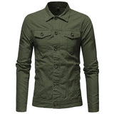 Riolio men cowboy outfit Men's Denim Shirt Spring Summer Men Pure Color Casual Slim Fit Shirts Thin Style Turn Down Collar Shirt