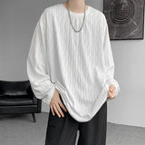 Riolio  Autumn New High Quality T-shirt For Men Hip Hop Long Sleeve Fashion Luxury Tops Korean Casual Solid Color Male Loose Tees