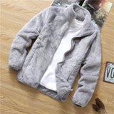 Riolio Fluffy Jacket Autumn Winter Loose Fit Double Sided Velvet Double Sided Velvet Fluffy Jacket Fleece Jacket Side Pockets