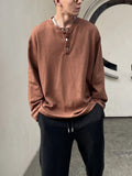 Riolio  Big Size Unicolor T Shirts for Men Baggy Pullover Plain Oversize Male Clothes Long Sleeve Tops Polyester It Elasticity Japan Y2k