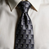 Riolio  New Luxury Silk Neckties Plaid Diamond Pattern Neck Ties For Men 10CM Casual Gray Green Soft Tie Groom Wedding Accessories