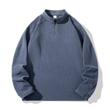 Riolio  Autumn and Winter Bottoming Solid Color Long-sleeved Men's Stand-collar Long-sleeved T Fashion Casual Top