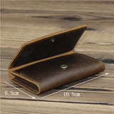 Riolio Handmade Vintage Genuine Leather Men Wallet Men Purse Cowhide Leather Short Card Wallet For Male Money Clips Money Bags