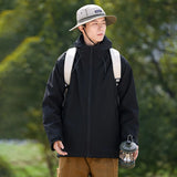 Riolio Unisex Spring Autumn Hooded Hiking Jacket Men Outdoor Bomber Jackets Waterproof Windbreaker Sports Casual Jackets Mens Coats