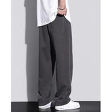 Riolio  Autumn Winter Elastic Waist Loose Loose Casual Straight Pants Homme Drawstring Comfortable Sweatpants Male All-match Trousers