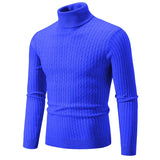 Riolio New Winter Men's Turtleneck Sweater Casual Men's Knitted Sweater Keep Warm Fitness Men Pullovers Tops