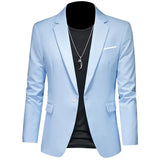 Riolio 2024 Fashion New Men's Casual Business Slim Fit Formal Dress Blazers Jacket Suit Coat