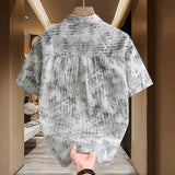 Riolio  Summer New Tie-dye Short-sleeved Shirt for Men's Fashionable Casual Printed Fashion Top