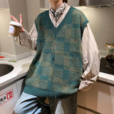 Riolio  new vest knitted sweater for autumn and winter outerwear trend V-neck loose sleeveless sweater