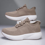 Riolio  Men's Sports Shoes Flyweave Mesh Upper Breathable Soft Slip-on Lightweight Rebounding Comfortable Casual Running Shoes
