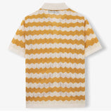 Riolio  New High-quality Breathable Fabric Knitted Cutout T-shirt Spring/Summer Men's Business Casual Striped Shirt Men Clothing