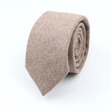 Riolio  Winter Men's 7cm Woven Daily Tie Casual Classic Solid Color Thick Necktie Business Offical Wedding Party Accessories Gifts