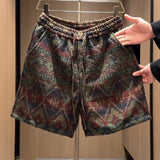 Riolio  Ethnic Style Printed Shorts Men's Fashion Trend Loose Versatile Couple Casual Five Points