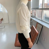 Riolio New Korean Fashion Men Sweater Light Luxury Trendy Turtleneck Knit Solid Color Pullover Leisure Retro Long Sleeve Basic Knitwear