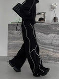 Riolio American High Street Style Retro Trend Functional Style Drawstring Loose Sports Wide-leg Trousers Autumn Winter New Style Pants