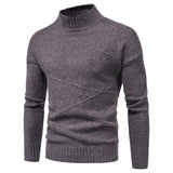 Riolio Men's Sweater Cross-border Men's Half-turtleneck Slim-fit Long-sleeved Sweater Base Shirt