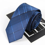 Riolio  Mens Classic Tie Striped Skinny 6cm Necktie Polyester Ties for Man Plaids Jacquard Cravat Business Party Accessories Corbatas