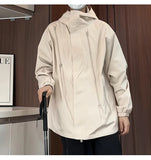 Riolio Spring Autumn Casual Jacket Men/Women Zipper Design High Quality Unisex Outdoor Waterproof Hooded Windbreaker Coats 5Colors