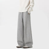 Riolio  Sweatpants Men Straight Casual Pants Loose Fit Elastic Waistband Drawstring Tapered Outdoor Joggers Patchwork Athletic Trousers