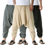 Men Harem Pants Sweatwear Baggy Casual Yoga Loose Cotton Sport Jogging Pants Worker Cross Pants for Men