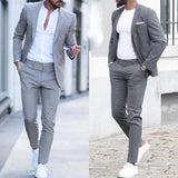 Riolio (Jacket+Pants) Casual Business Men Suits for Wedding Suits Man Tuxedos Slim Fit Peak Lapel Terno Masculino costume homme