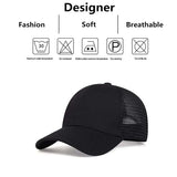Riolio Unisex 8 Lines On The Brim Of The Hat Baseball Net Caps Spring and Summer Outdoor Adjustable Casual Hats Sunscreen Hat