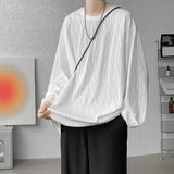 Riolio  Autumn New High Quality T-shirt For Men Hip Hop Long Sleeve Fashion Luxury Tops Korean Casual Solid Color Male Loose Tees