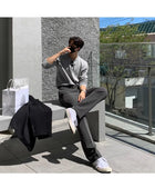 Riolio New Korean Fashion Men Suit Pants Light Luxury Business All-match Straight Slim-fit Casual Trousers Premium Elegant Dress Pants