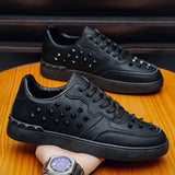 Riolio  New Spring  Autumn Men's Board Shoes Korean Edition Trendy Personality Rivet Men's Single Shoes Versatile Casual Shoes