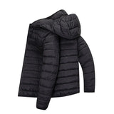 Riolio Autumn and Winter New Men's Water and Wind-Resistant Cotton Parkas Fashion Casual Hooded Thickened Printed Warm Cotton Jacket