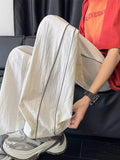 Riolio  American Retro Patchwork Quick Dry Pants Men Summer Thin Trendy Cool Loose Straight Leg Sports Trousers